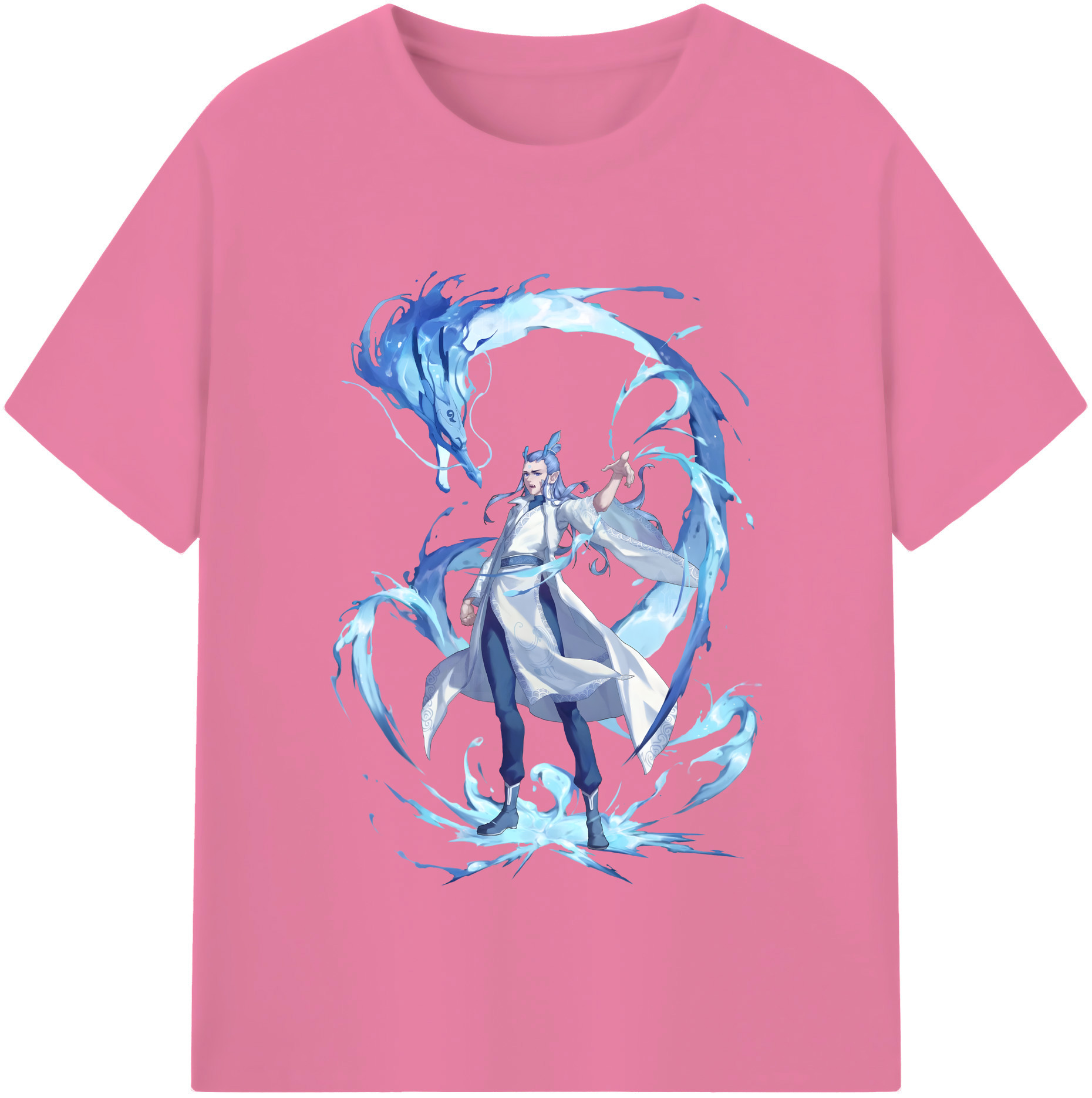 （画像用） Ne Zha 2 ナタ 魔童の大暴れ 綿100％半袖Tシャツ（フロントプリント）